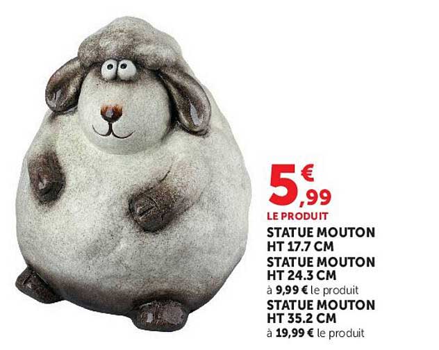 LE PRODUIT STATUE MOUTON HT 17.7 CM