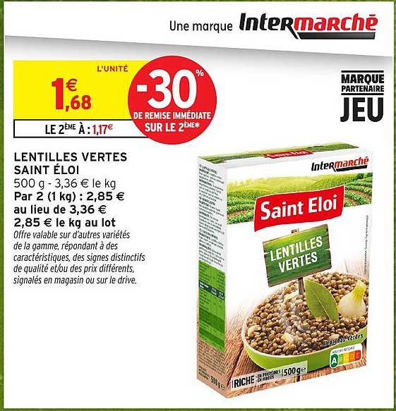 LENTILLES VERTES SAINT ELOI