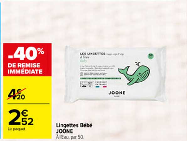 Lingettes Bébé JOONE