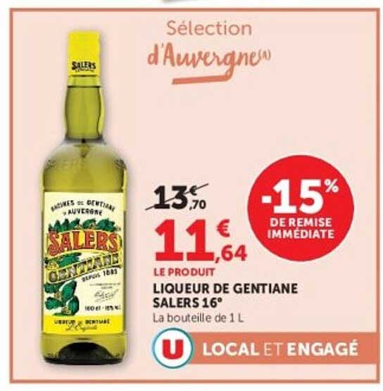 Liqueur de gentiane Salers 16°