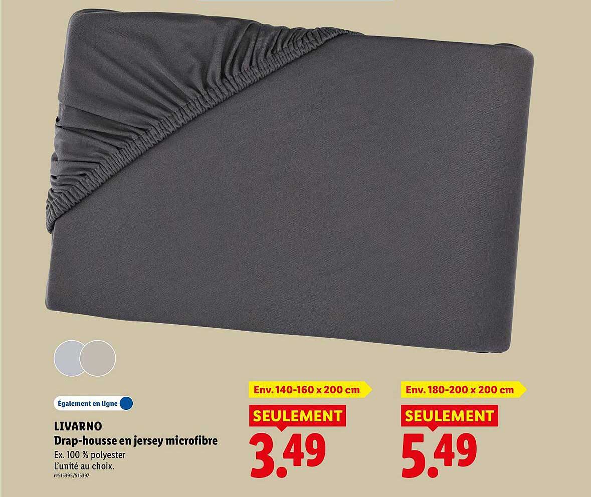 LIVARNO Drap-housse en jersey microfibre