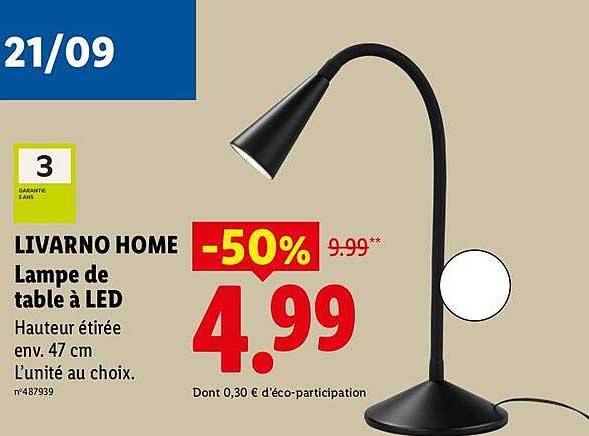LIVARNO HOME Lampe de table à LED