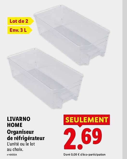LIVARNO HOME Organiseur de réfrigérateur
