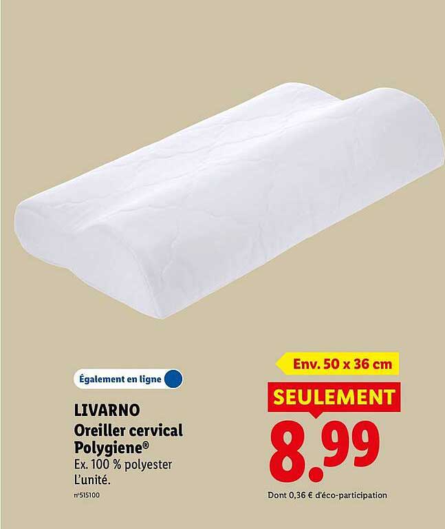 LIVARNO Oreiller cervical Polygiene®