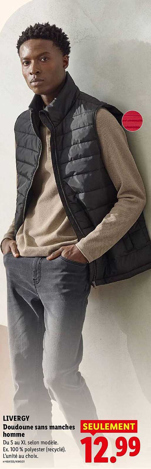 LIVERGY Doudoune sans manches homme