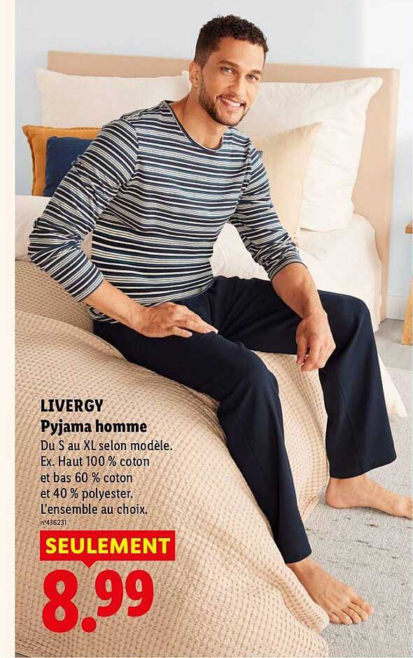 LIVERGY Pyjama homme