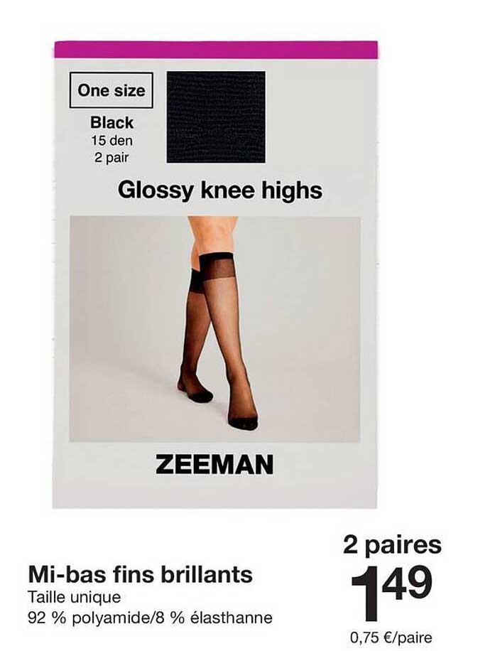 Mi-bas fins brillants