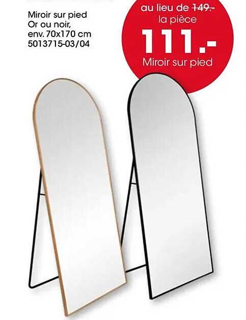 Miroir sur pied