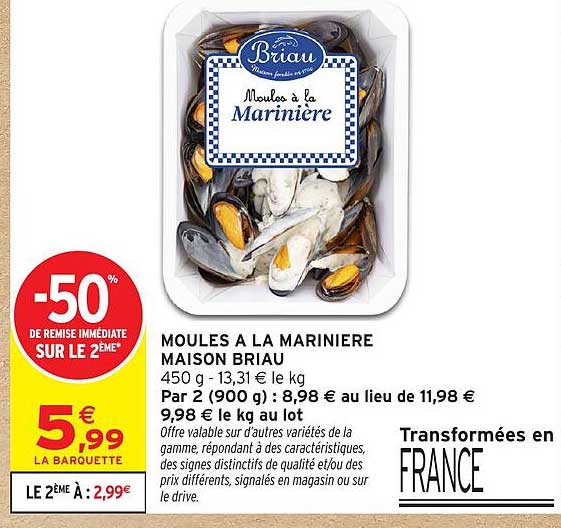 MOULES A LA MARINIERE MAISON BRIAU