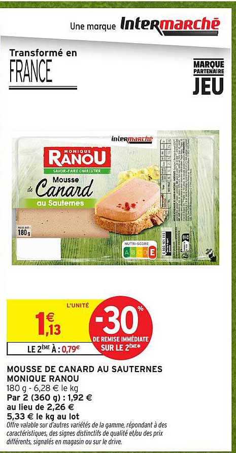 MOUSSE DE CANARD AU SAUTERNES MONIQUE RANOU
