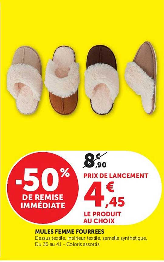 MULES FEMME FOURREES