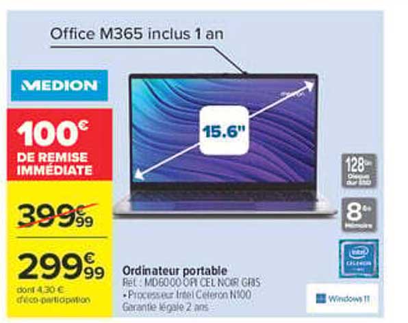 Office M365 inclus 1 an