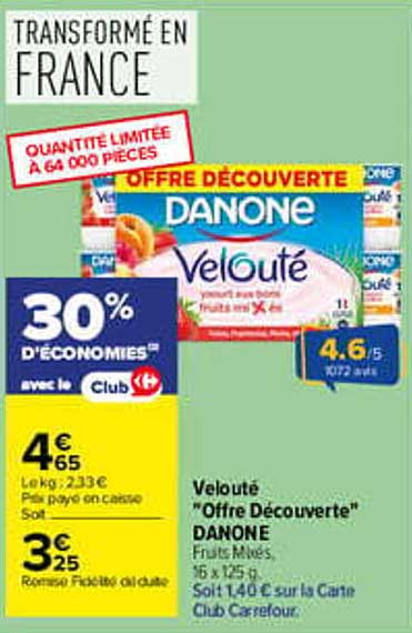 OFFRE DÉCOUVERTE DANONE Velouté