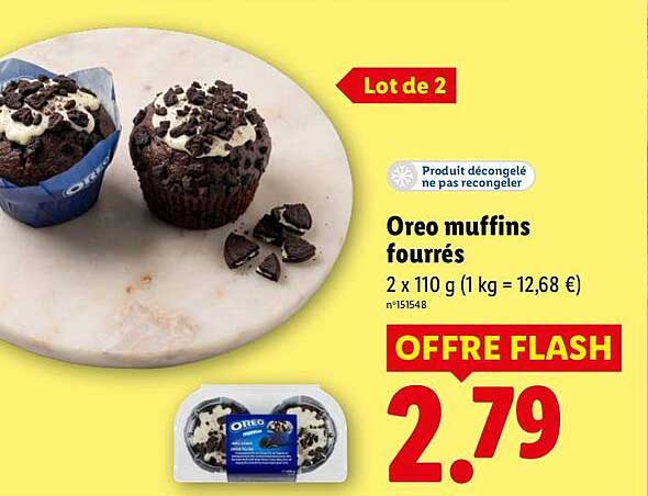 Oreo muffins fourrés