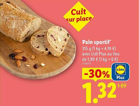Pain sportif*