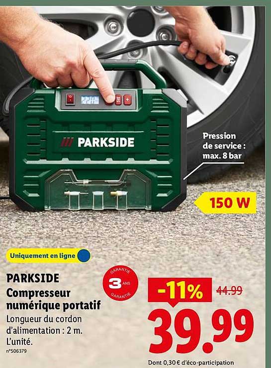 PARKSIDE Compresseur numérique portatif
