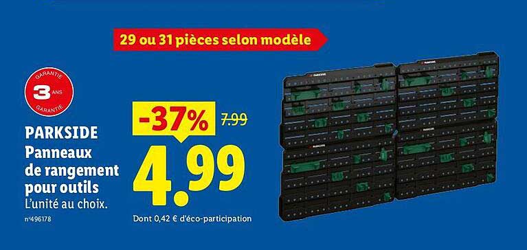 PARKSIDE Panneaux de rangement pour outils