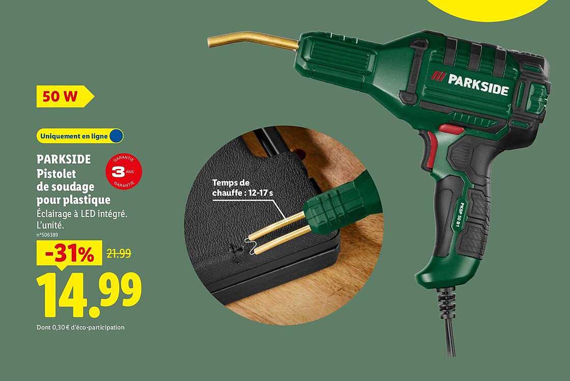 PARKSIDE Pistolet de soudage pour plastique