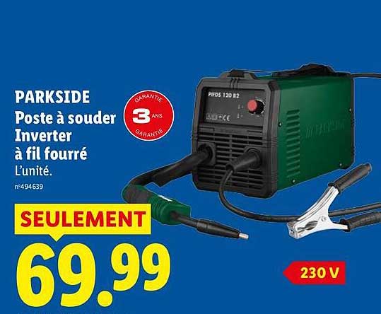 PARKSIDE Poste à souder Inverter à fil fourré