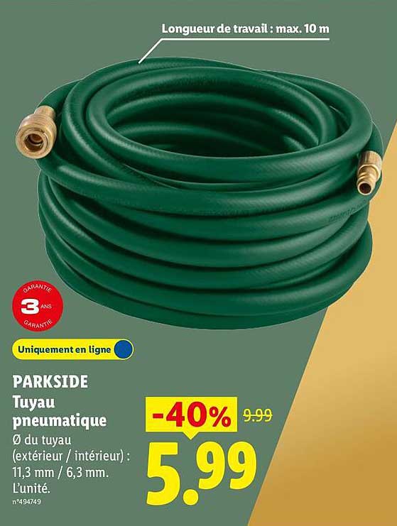 PARKSIDE Tuyau pneumatique