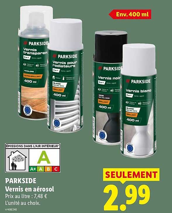 PARKSIDE Vernis en aérosol