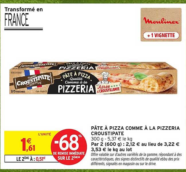 PÂTE À PIZZA COMME À LA PIZZERIA CROUSTIPATE