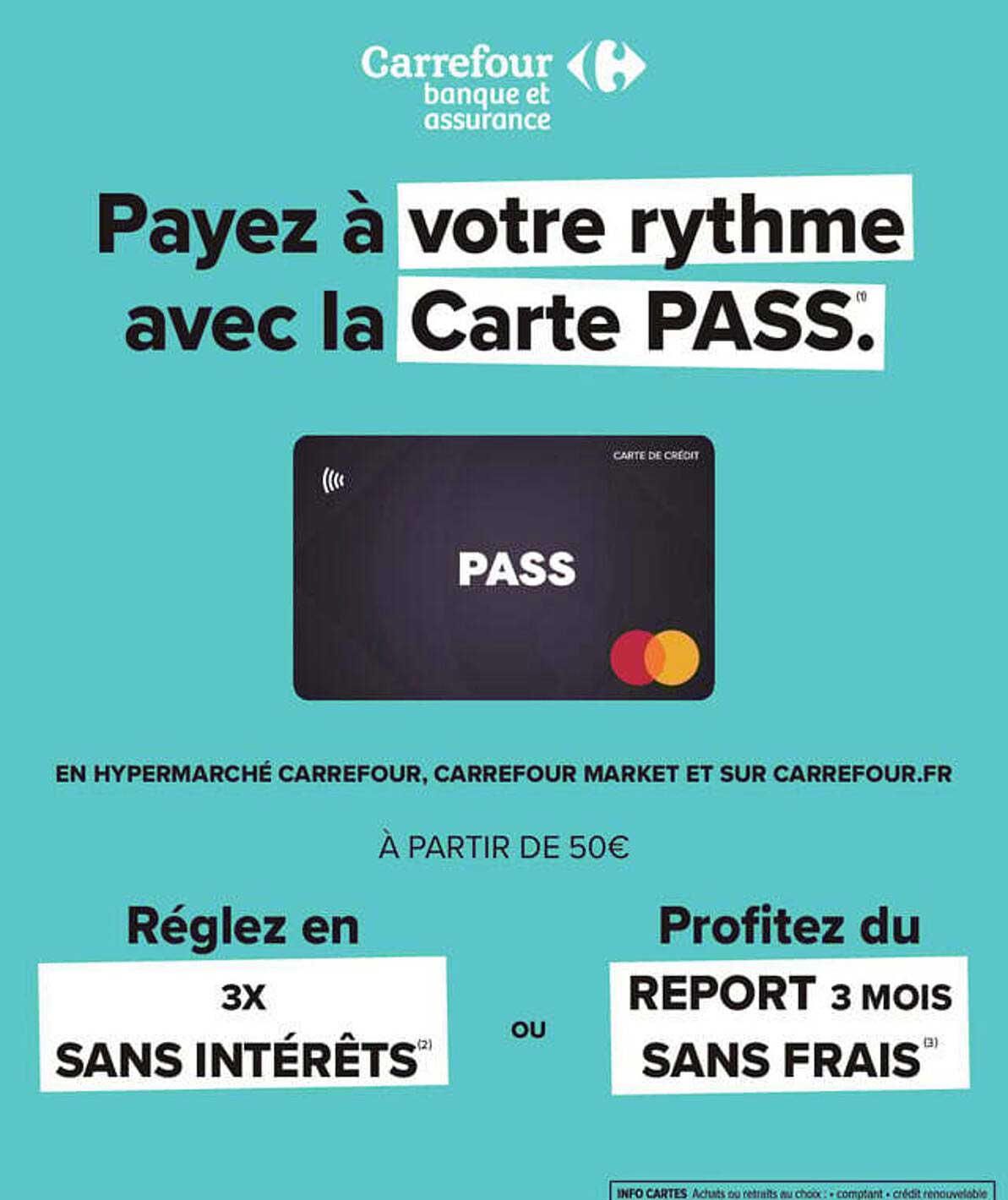 Payez à votre rythme avec la Carte PASS.