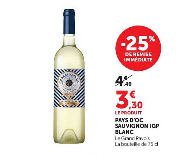 PAYS D'OC SAUVIGNON IGP BLANC