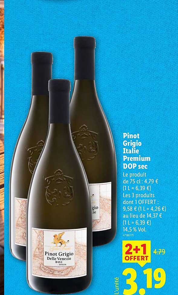Pinot Grigio Italie Premium DOP sec