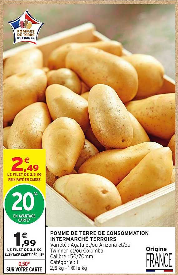POMME DE TERRE DE CONSOMMATION INTERMARCHÉ TERROIRS
