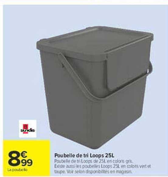Poubelle de tri Loops 25L