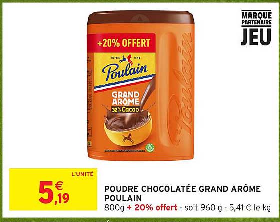 POUDRE CHOCOLATÉE GRAND ARÔME POULAIN