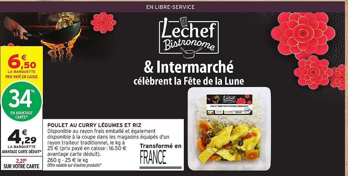 POULET AU CURRY LÉGUMES ET RIZ