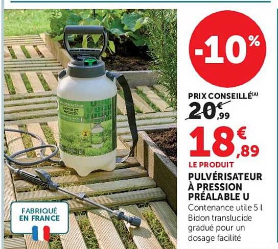 PULVÉRISATEUR À PRESSION PRÉALABLE U