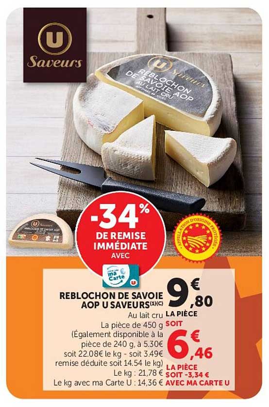 REBLOCHON DE SAVOIE AOP U SAVEURS