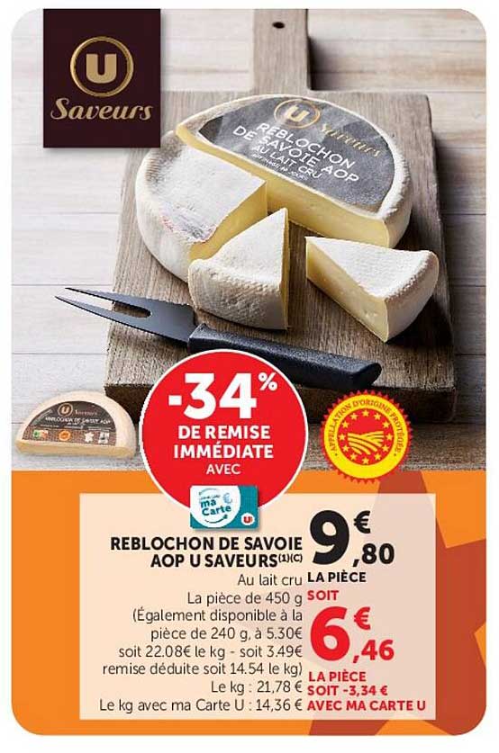 REBLOCHON DE SAVOIE AOP U SAVEURS