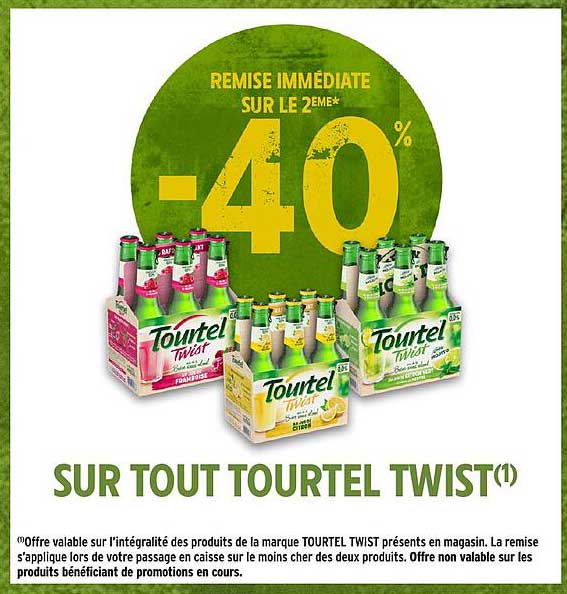 REMISE IMMÉDIATE SUR LE 2EME* -40% SUR TOUT TOURTEL TWIST(1)