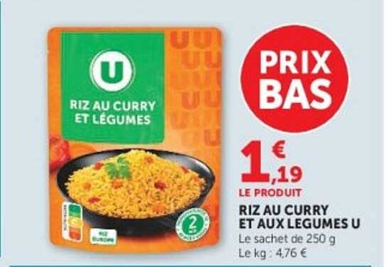 RIZ AU CURRY ET AUX LÉGUMES U