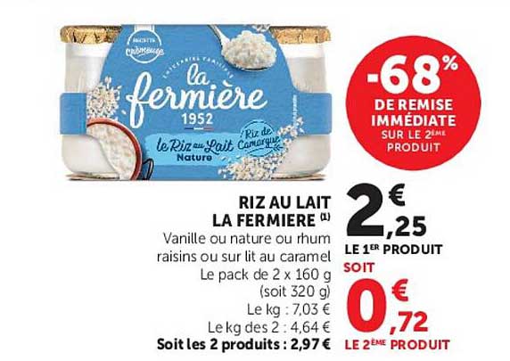 RIZ AU LAIT LA FERMIERE