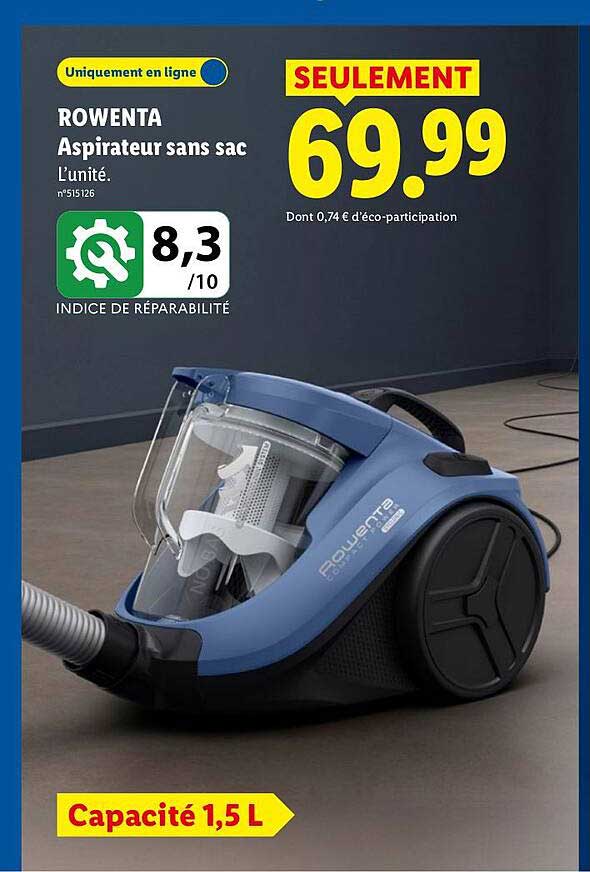 ROWENTA Aspirateur sans sac