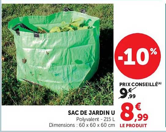 SAC DE JARDIN U Polyvalent - 215 L Dimensions : 60 x 60 x 60 cm