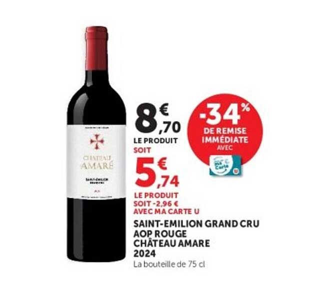 SAINT-EMILION GRAND CRU AOP ROUGE CHÂTEAU AMARÉ 2024
