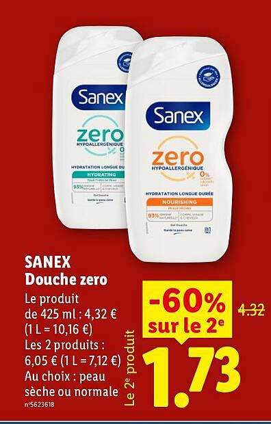 SANEX Douche zero