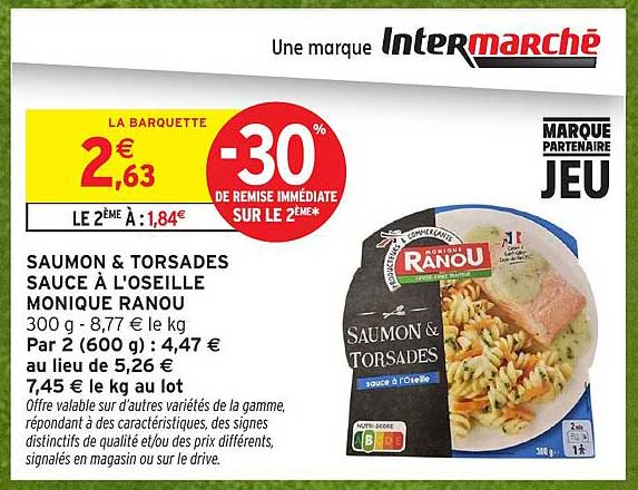 SAUMON & TORSADESAUCE À L'OSEILLEMONIQUE RANOU