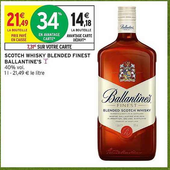 SCOTCH WHISKY BLENDED FINEST BALLANTINE'S
