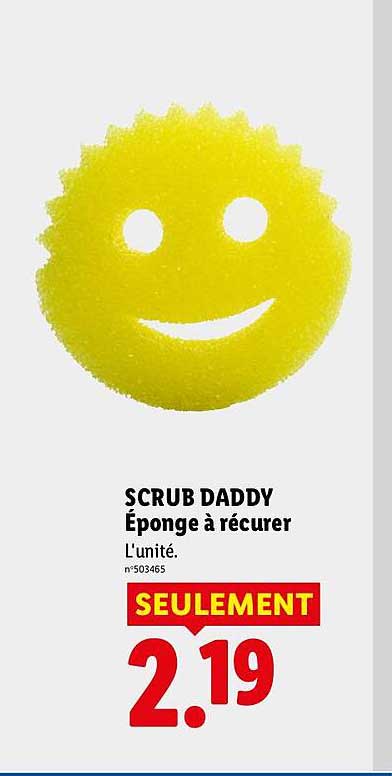 SCRUB DADDY Éponge à récurer L'unité.
