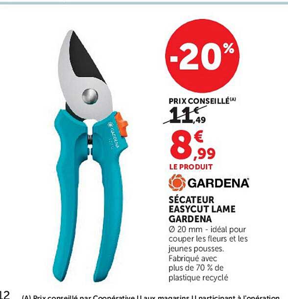 SÉCATEUR EASYCUT LAME GARDENA