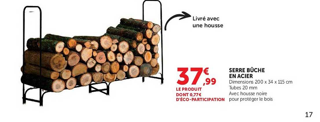 SERRE BÛCHE EN ACIER