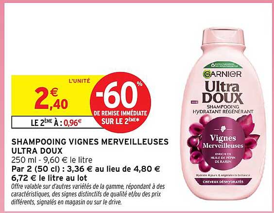 SHAMPOOING VIGNES MERVEILLEUSES ULTRA DOUX