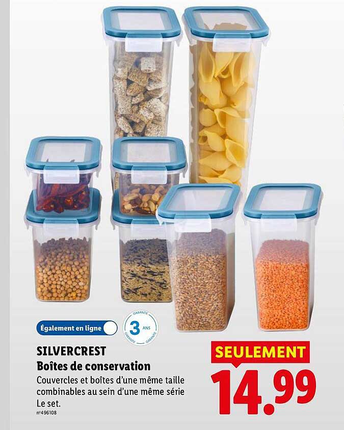 SILVERCREST Boîtes de conservation